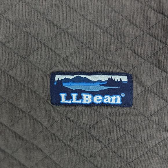 LL Bean Sweatshirt Mens SZ S 1/4 Snap Traditional Fit Quilted Lightweight Casual - Picture 3 of 11